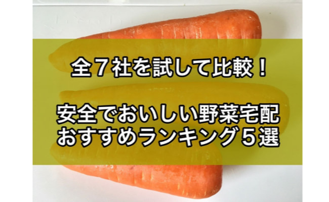 【全7社を試して比較】安全でおいしい野菜宅配おすすめランキング！